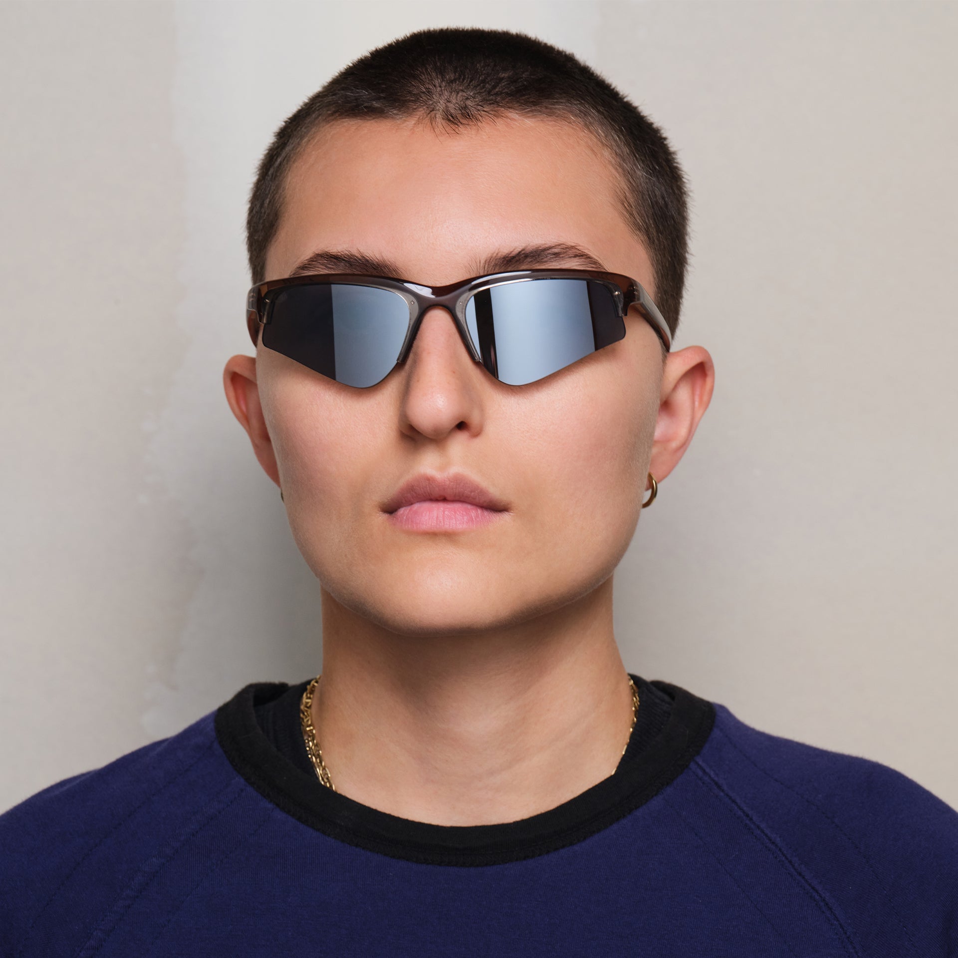 Brown / Silver Mirror